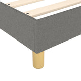 Sommier à lattes de lit avec matelas Gris foncé 200x200cm Tissu