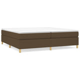 Slatted bed base with mattress Dark brown 200x200 cm