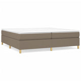 Sommier à lattes de lit avec matelas Taupe 200x200 cm Tissu