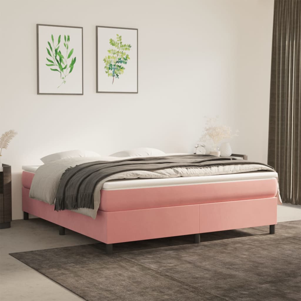 Slatted bed base with mattress Rose 180x200 cm Velvet