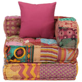 Pouf modulaire avec oreiller Patchwork Tissu