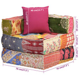 Pouf modulaire avec oreiller Patchwork Tissu