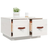 Table basse Blanc 60x53x35 cm Bois massif de pin