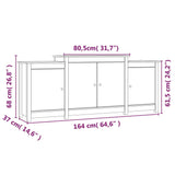 Buffet 164x37x68 cm Bois massif de pin