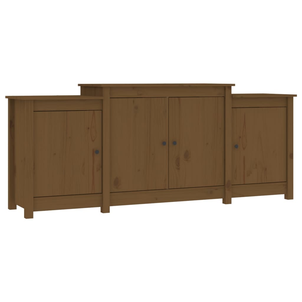 Buffet Marron miel 164x37x68 cm Bois massif de pin