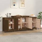 Buffet Marron miel 164x37x68 cm Bois massif de pin