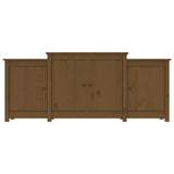 Buffet Marron miel 164x37x68 cm Bois massif de pin