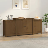 Buffet Marron miel 164x37x68 cm Bois massif de pin