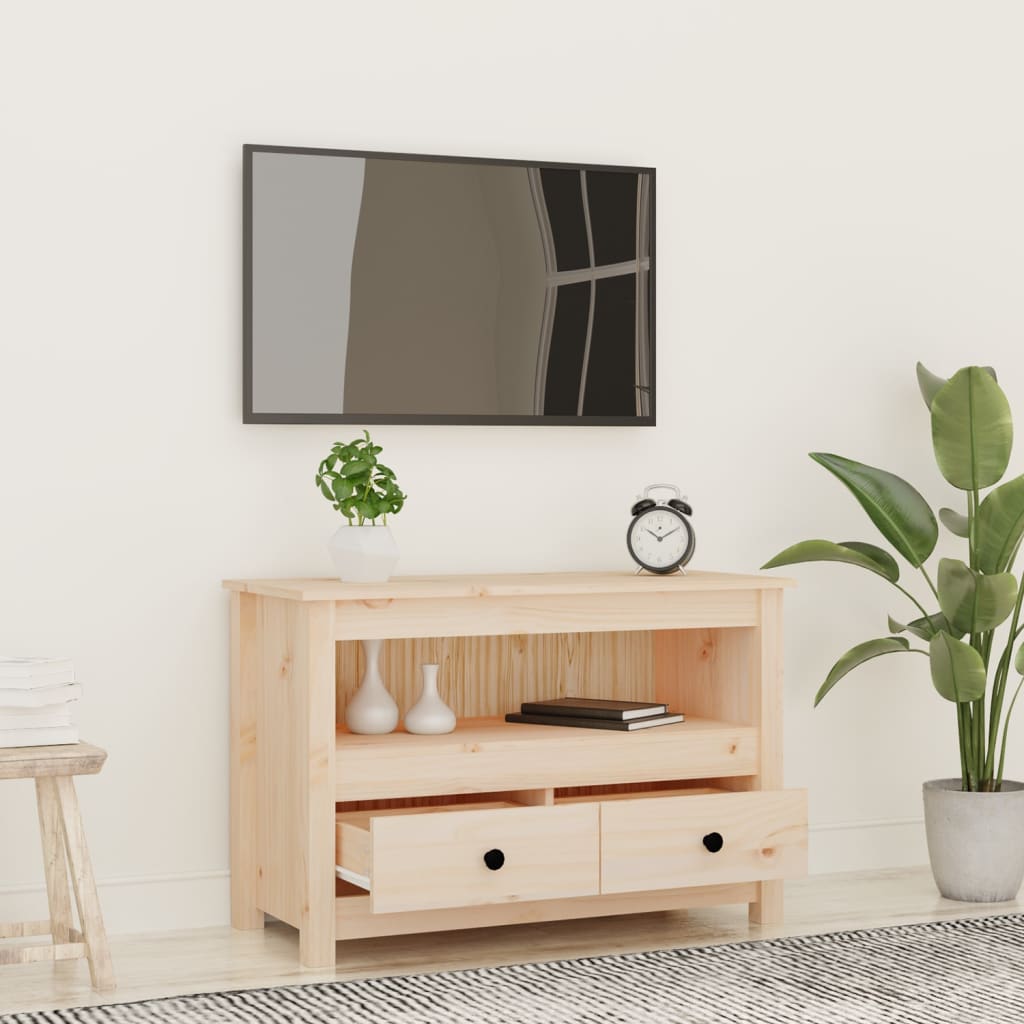 Meuble TV 79x35x52 cm Bois de pin massif