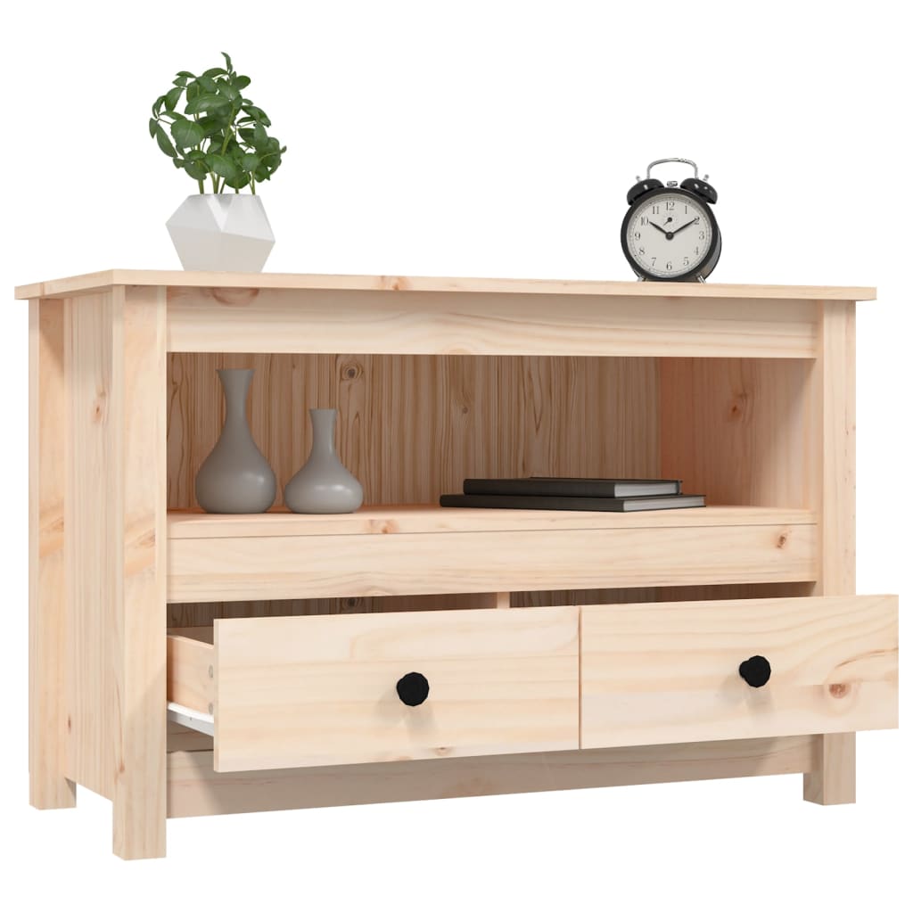 Meuble TV 79x35x52 cm Bois de pin massif