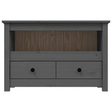 Meuble TV Gris 79x35x52 cm Bois de pin massif