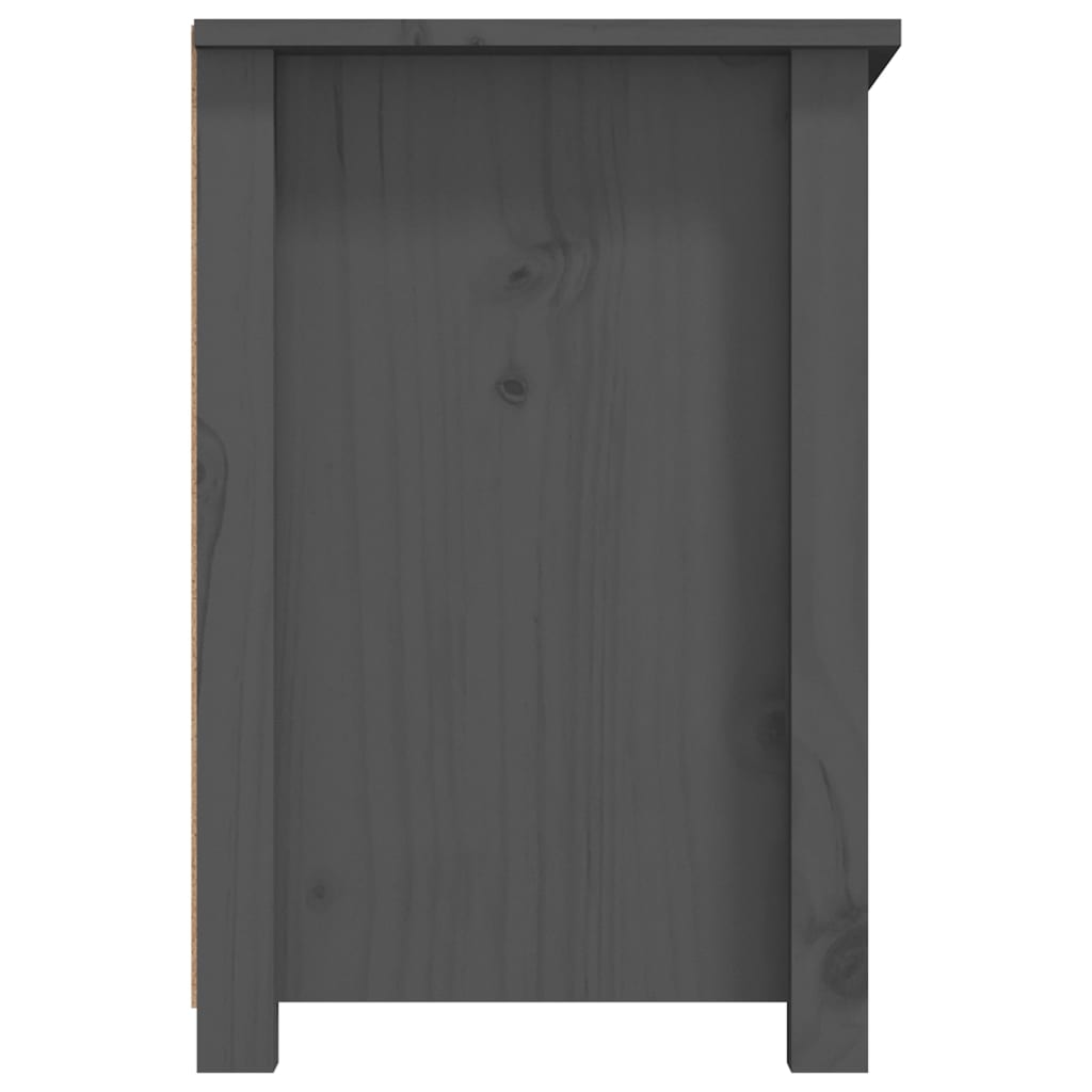 Meuble TV Gris 79x35x52 cm Bois de pin massif