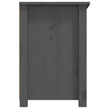 Meuble TV Gris 79x35x52 cm Bois de pin massif