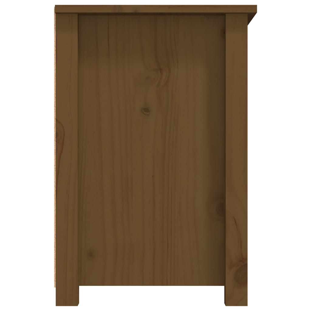 Meuble TV Marron miel 79x35x52 cm Bois de pin massif