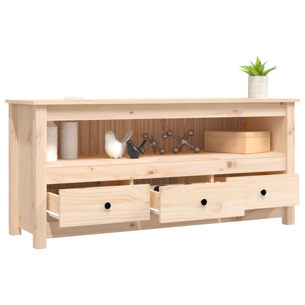 Meuble TV 114x35x52 cm Bois de pin massif