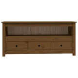 Honey Brown TV Cabinet 114x35x52 cm Solid Pine Wood