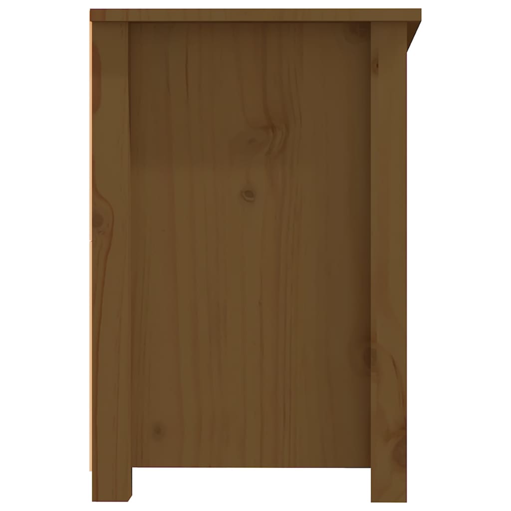 Honey Brown TV Cabinet 114x35x52 cm Solid Pine Wood