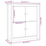 Buffet Blanc 83x41,5x100 cm Bois massif de pin