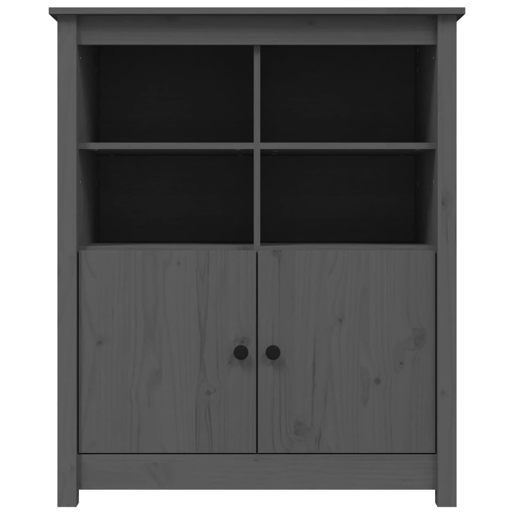 Buffet Gris 83x41,5x100 cm Bois massif de pin