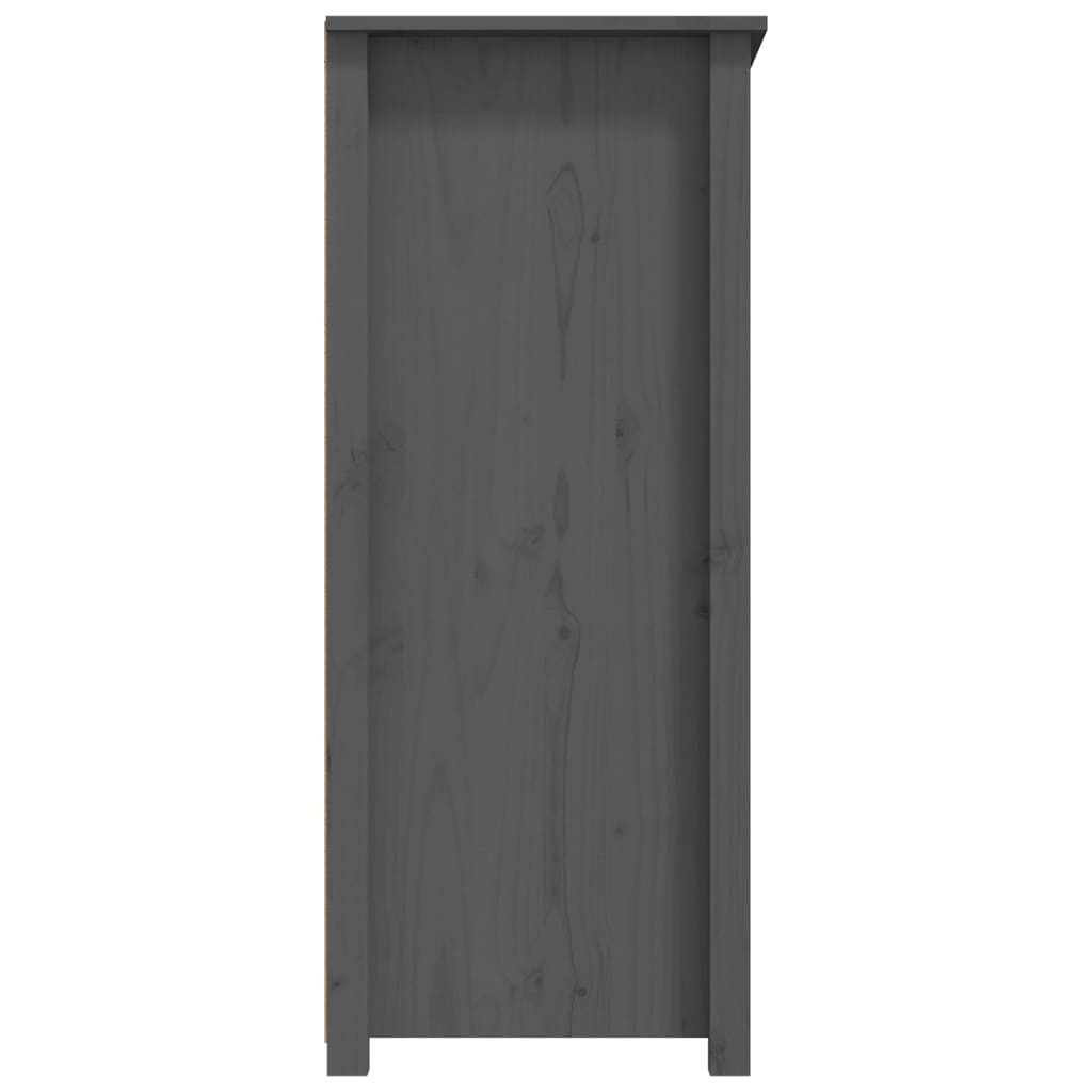 Buffet Gris 83x41,5x100 cm Bois massif de pin