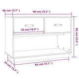 Meuble TV Blanc 90x40x60 cm Bois de pin massif