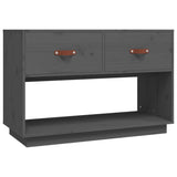 Grey TV cabinet 90x40x60 cm Solid pine wood