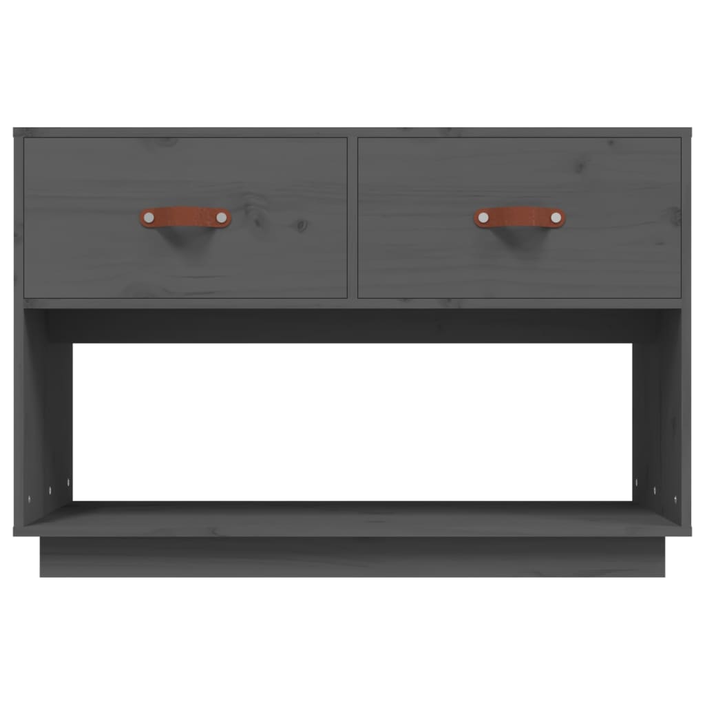 Grey TV cabinet 90x40x60 cm Solid pine wood