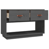 Grey TV cabinet 90x40x60 cm Solid pine wood