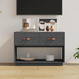 Grey TV cabinet 90x40x60 cm Solid pine wood