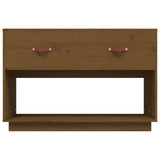 Meuble TV Marron miel 90x40x60 cm Bois de pin massif