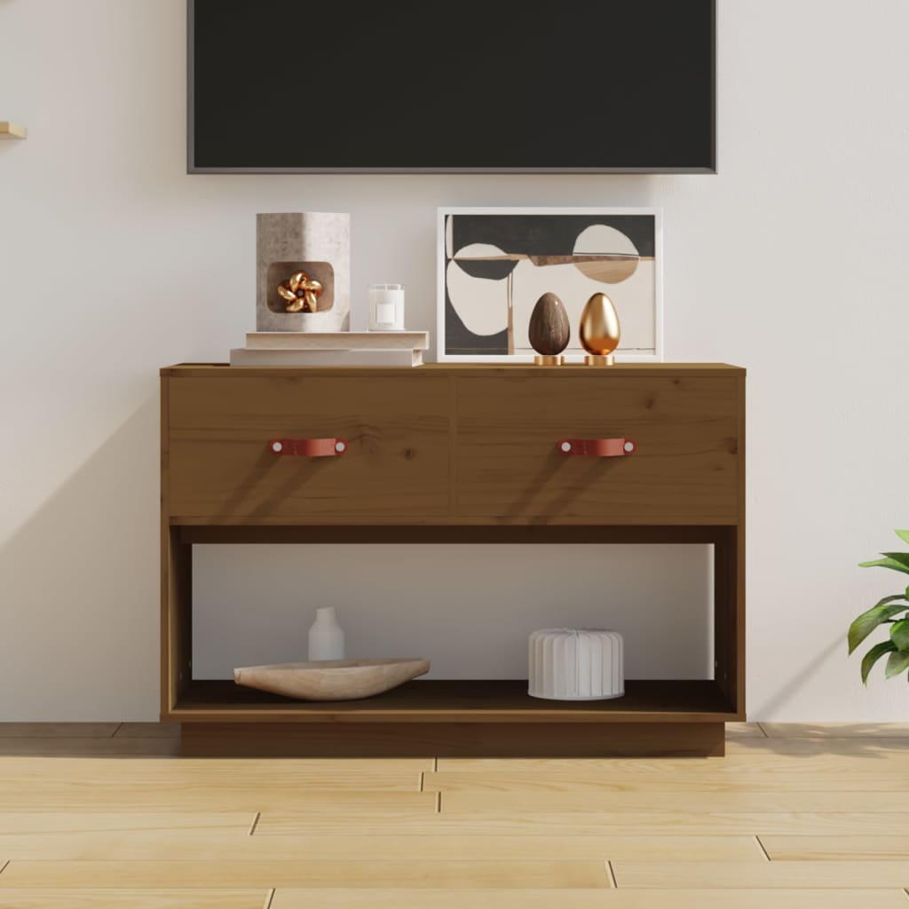 Honey Brown TV Cabinet 90x40x60 cm Solid Pine Wood