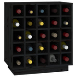 Armoire à vin Noir 55,5x34x61 cm Bois de pin massif