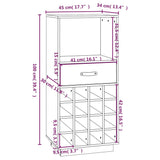 Armoire à vin 45x34x100 cm Bois de pin massif