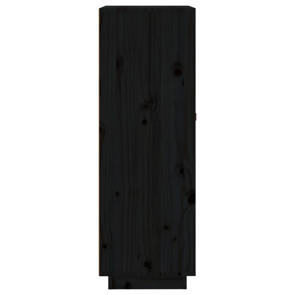 Armoire à vin Noir 45x34x100 cm Bois de pin massif