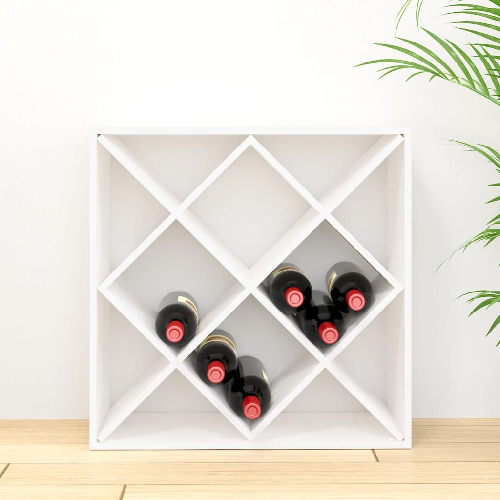 Armoire à vin Blanc 62x25x62 cm Bois de pin massif