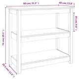 Konsolentisch 80x40x74 cm Massives Kiefernholz