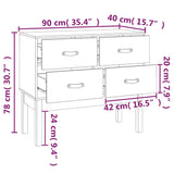 Konsolenschrank Honigbraun 90x40x78 cm Massives Kiefernholz