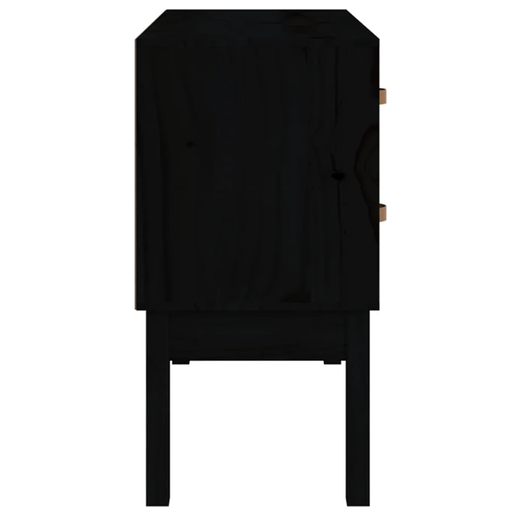 Armoire console Noir 90x40x78 cm Bois de pin solide