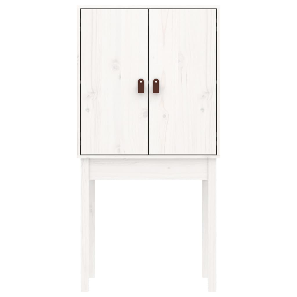 High sideboard White 60x40x120 cm Solid pine wood