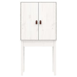 High sideboard White 60x40x120 cm Solid pine wood