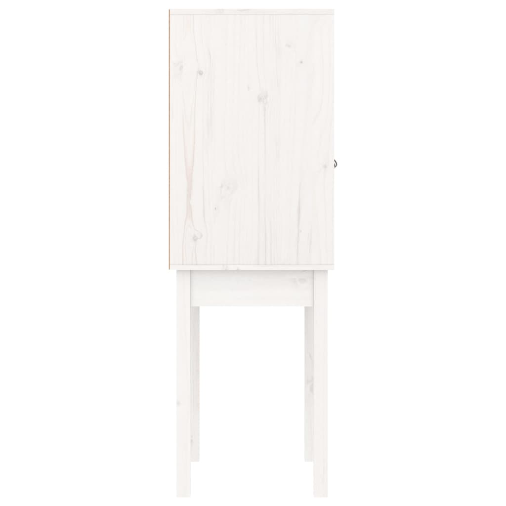 High sideboard White 60x40x120 cm Solid pine wood