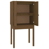 Buffet haut Marron miel 60x40x120 cm Bois massif de pin