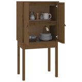 Buffet haut Marron miel 60x40x120 cm Bois massif de pin