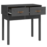 Table console Gris 76,5x40x75 cm Bois massif de pin