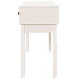 Console table White 114x40x75 cm Solid pine wood