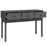 Table console Gris 114x40x75 cm Bois massif de pin