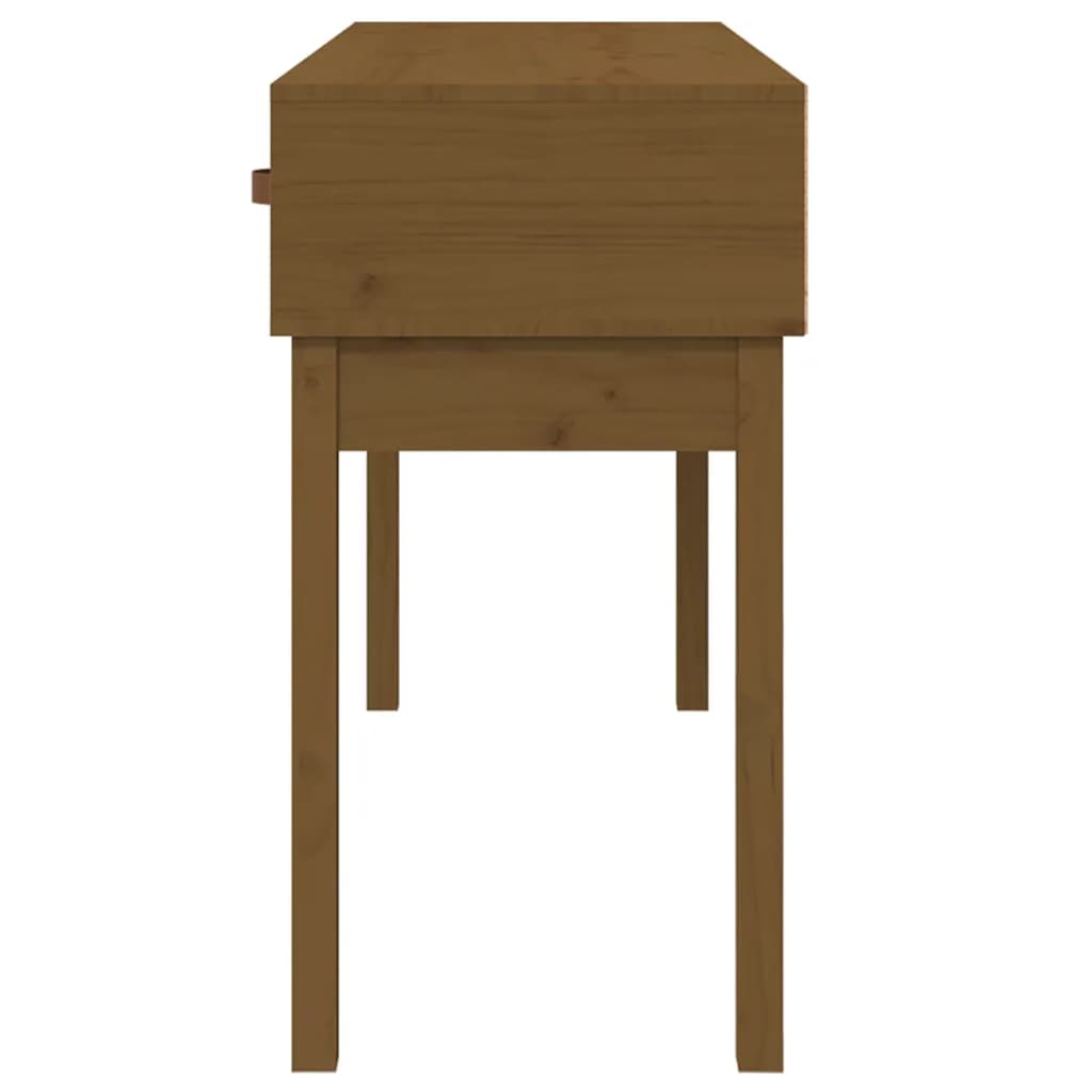 Table console Marron miel 114x40x75 cm Bois massif de pin