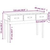 Table console Marron miel 114x40x75 cm Bois massif de pin