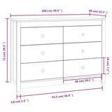 Armoire latérale 100x40x72 cm Bois de pin massif