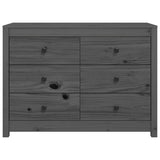 Side cabinet Grey 100x40x72 cm Solid pine wood